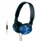 Auriculares de diadema con microfono para interior y exteriores color azul Sony.