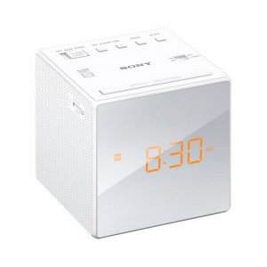 ICFC1W Radio reloj despertador Sony  blanco. Elegante diseño 