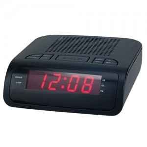 CR419 Radio reloj despertador negro Denver . Alarma dual. 