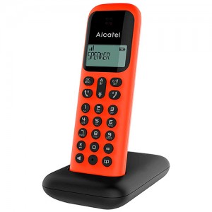 Telefono Alcatel inalambrico manos libres, color rojo 
