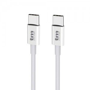 Cable usb tipo C a tipo C 3.0 1m blanco Tm electron 