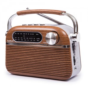 RADIO AM FM SW BLUETOOTH . Funciona con bateria recargable, a red y con  pilas (no incluidas)  VINTAGE KOOLTECH