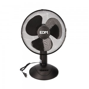 VENTILADOR SOBREMESA NEGRO 45W edm