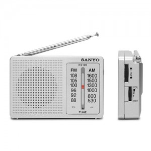 RADIO PORTATIL APAISADA AM/FM SANYO COLOR PLATA