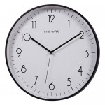 RELOJ DE PARED NEGRO TIMEMARK A PILAS. MEDIDAS 30 X 30 CM  