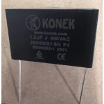 Condensador arranque 1,2 mf 400 v 2 hilos. Para ventilador , etc 