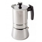 CAFETERA 4 TAZAS SAN IGNACIO ACERO INOXIDABLE ROMA SG3593 VALIDO TODO TIPO DE FUEGOS, VITRO, GAS E INDUCCION