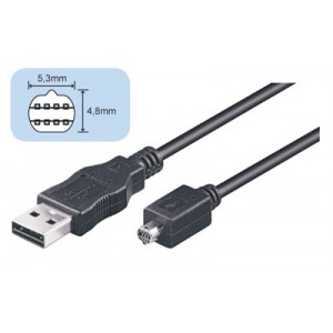 WIR098 CONEXION USB 2.0 A MINI MACHO NIKON  