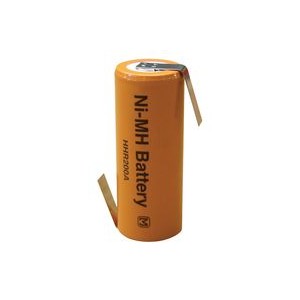 HHR200A Bateria Nimh 1.2v 2000 mah con lengueta soldar. 4/5A / HR17/43 Medidas 43 x 17mm . Compatible con Oral B Braun 3738 , 37