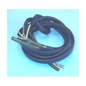 49DM0140 Cable blanco azul 4 hilos + tubo goma 4 x 0, 75 - 8MM D para Polti y otros centros de planchado 