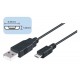  CABLE MICRO USB MACHO A USB MACHO 1.5 MT. compatible con la gran mayoria de moviles, pda, tablet
