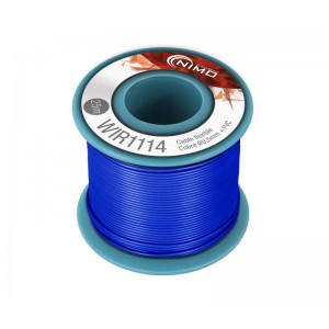 WIR1114 1 M Cable flexible para conexionado . Exterior 1.0 mm diametro pvc azul , hilo 0.5 mm 12 x 0.16 cobre.  