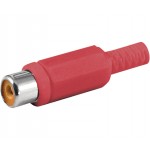  CON221 CONECTOR RCA ROJO HEMBRA AEREO  